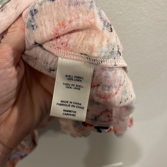 Rebecca Taylor| Rose Marlena Floral Linen Jersey Dress| Size Large - Picture 8 of 9